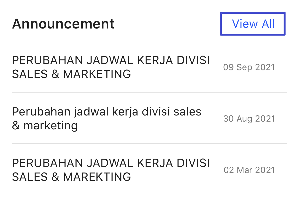 Bagaimana Cara Melihat Announcement Pada Talenta Mobile Ess Mekari Talenta 2658